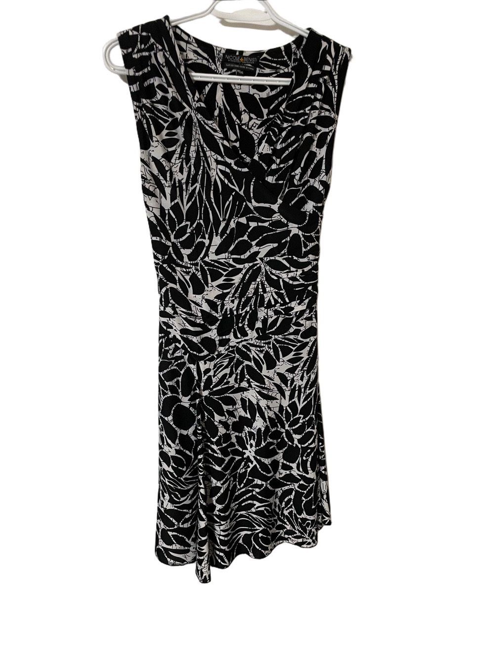 Nicole Benisti Black & White Wrap Style Dress Size XS